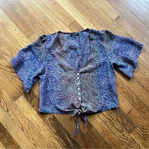karma highway Tops - karma highway paisley blouse
